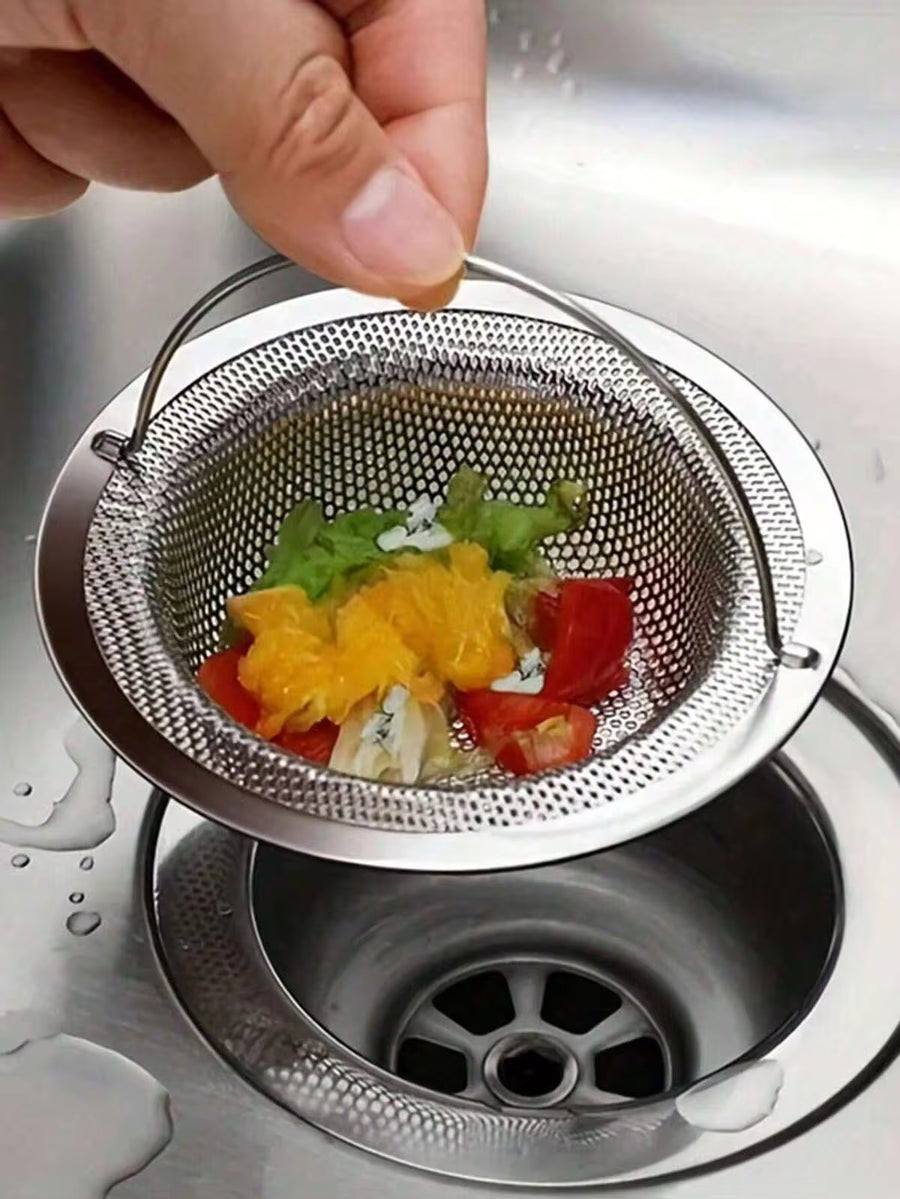 1pc Kitchen Sink Strainer And Stopper Stainless Steel Sink Strainer And Stopper Kitchen Sink Strainer Drain Stopper Sink Filter-Size: Total Diameter 11cm/4.3in&Filter Mesh Diameter 7cm/2.7in&Height 2cm/0.8in